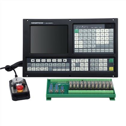 GH1000TC-5 axis Lathe CNC controller<br />
1) Support Dual analog voltage(0~10V) & C-axis for Spindle servo(M800)<br />
2) Support Stepper/Increment/Absolute/EtherCAT/Powerlink Servo for Feeding Axes<br />
3) Scanning Function & Auto Tool Setter/Probe<br />