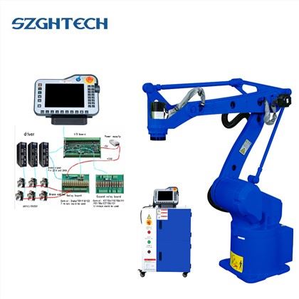 New Arrival material handing equipment manipulator 6 axis industrial robot arm for sale with great price
SZGH-T2 300-3 C-6 is our General-purpose Series robot arm,can be do 750mm-2950mm reaching ;widely used for Materials handling, parts transfer, machine management, testing, gluing, &assembly ; with favorable price, wide application, safe and efficient, is a product worth having ,It is a light-weight body with a suitable arm length and a moderate load weight, reaching out to customers.