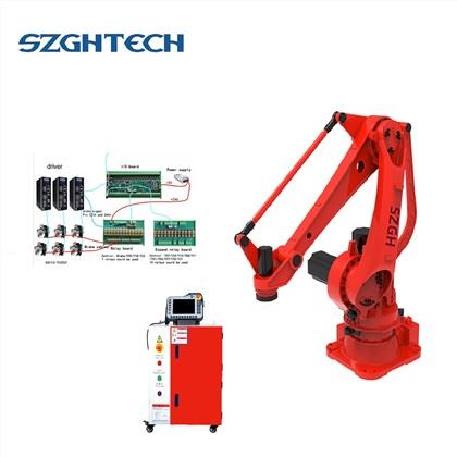SAFE AND RELIABLE:
SZGH robot arm is equipped with photoelectric safety protection measures.When foreign objects enter the work area, it can automatically alarm and suspend work to avoid accidental injuries.
