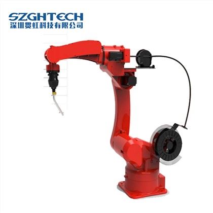 SZGH series welding robots can realize DeviceNet Bus digital communication with megmeet, GSK, EWM, Lorch, kemppi and ESAB welding machines, and i/o analog communication with Lincoln, OTC and Panasonic welding machines. They can also be transformed by using the current welding machines according to customer requirements.
