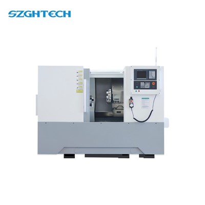 The TK50 series is a simple CNC lathe driven by a servo main motor. It has an independent spindle structure and can achieve infinite spindle speed changes. Equipped with a Guangzhou CNC system to achieve two-axis control, it can automatically complete the processing of internal and external cylindrical surfaces, arbitrary conical surfaces, arc surfaces, end faces, and metric and inch threads of parts. It is suitable for shafts and disc sleeves of multiple varieties and small and medium-volume products. Parts Processing.
TK50 series: uses hardened guide rails.
TK50C series: adopts linear rolling guide rail.
TK50F series: Special lathes developed for brake pad processing.